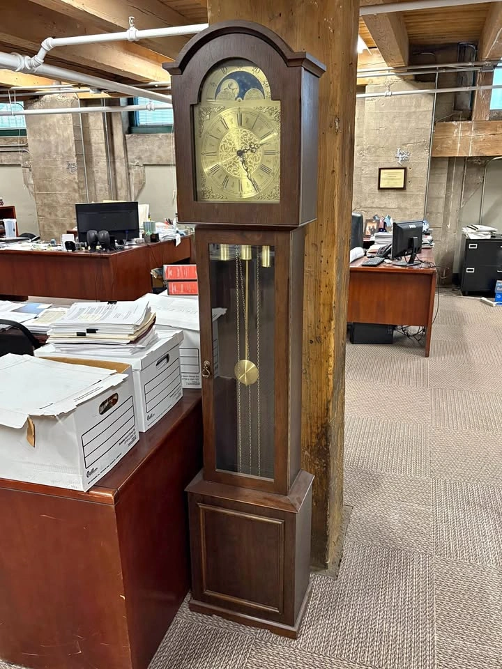 Vintage 3-Weight Grandfather Clock with Moon Phase