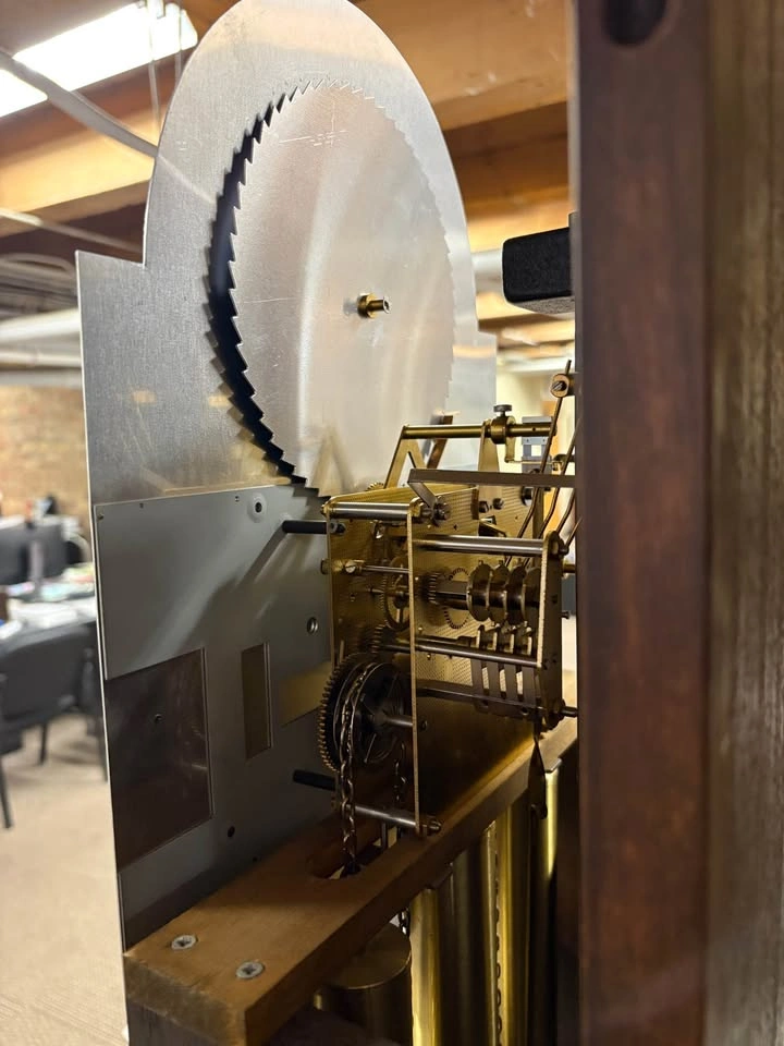 Vintage 3-Weight Grandfather Clock with Moon Phase - photo 5