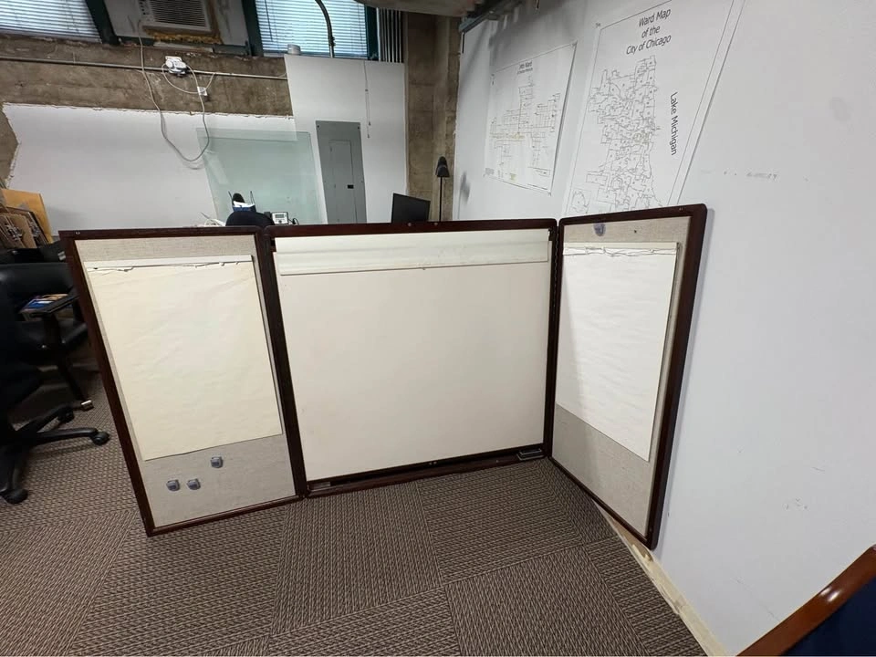 Cherry Wood Whiteboard Presentation Cabinet - Egan Visual 48" - photo 3