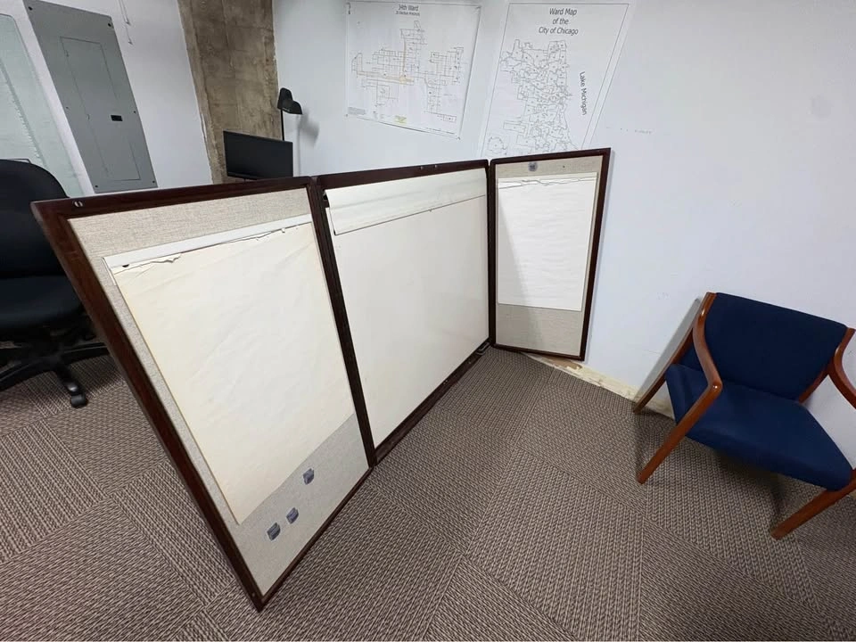 Cherry Wood Whiteboard Presentation Cabinet - Egan Visual 48" - photo 4
