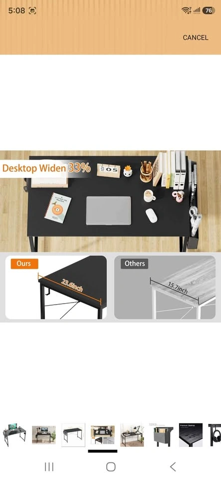 Excellent condition - HOMIDEC 40 inch Computer Desk - photo 2