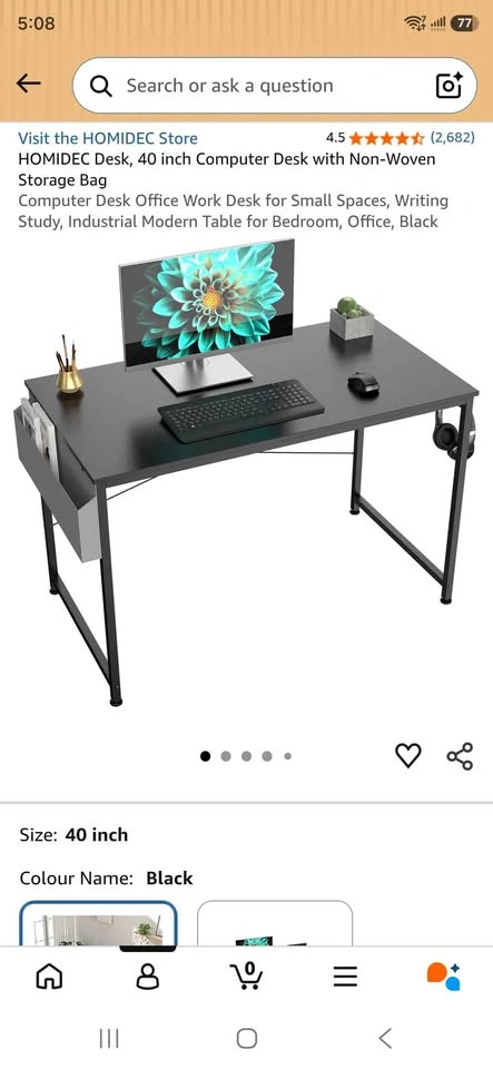 Excellent condition - HOMIDEC 40 inch Computer Desk - photo 3