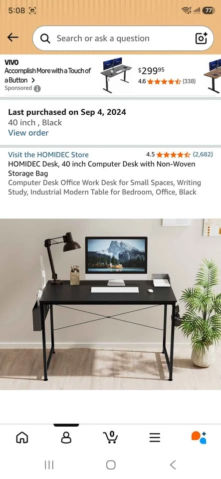 Excellent condition - HOMIDEC 40 inch Computer Desk - photo 4