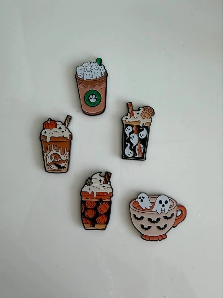 Halloween Ghost cat drink pins