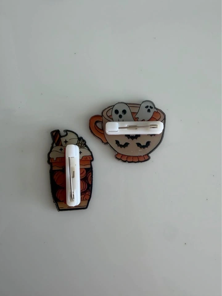 Halloween Ghost cat drink pins - photo 2