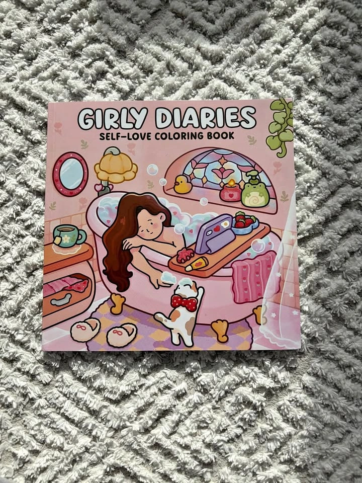 Girly Diaries self care colouring book