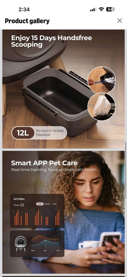 Automatic Self-Cleaning Cat Litter Box - photo 4