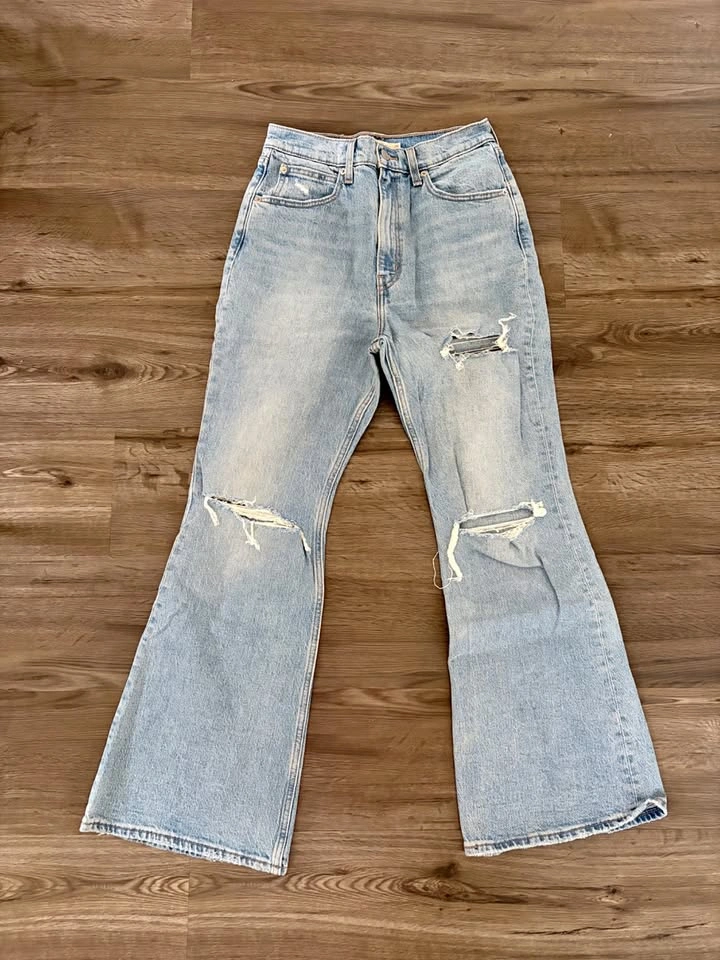 Levi's Boot Leg Ripped Jeans