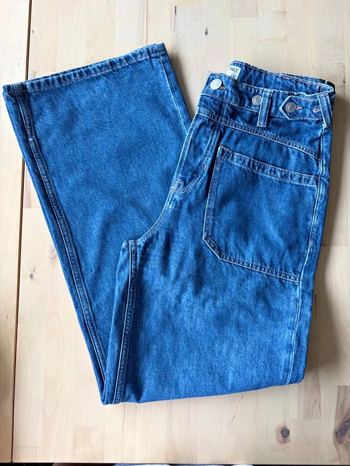 Free People Wide Leg Jeans (size 27)
