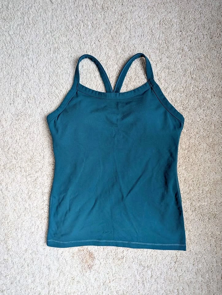 Lululemon Power Y Tank forest green size 8