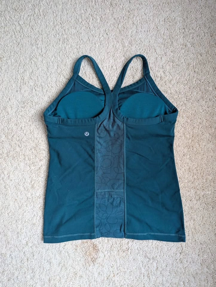Lululemon Power Y Tank forest green size 8 - photo 2