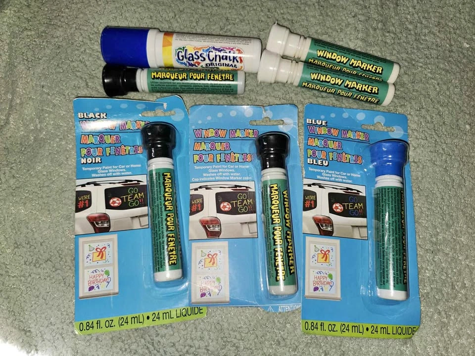 Glass Chalk and Window Marker Lot
