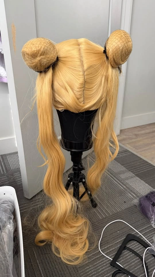 Blonde Sailor Moon Tsukino Usagi Cosplay Wig - New - photo 4