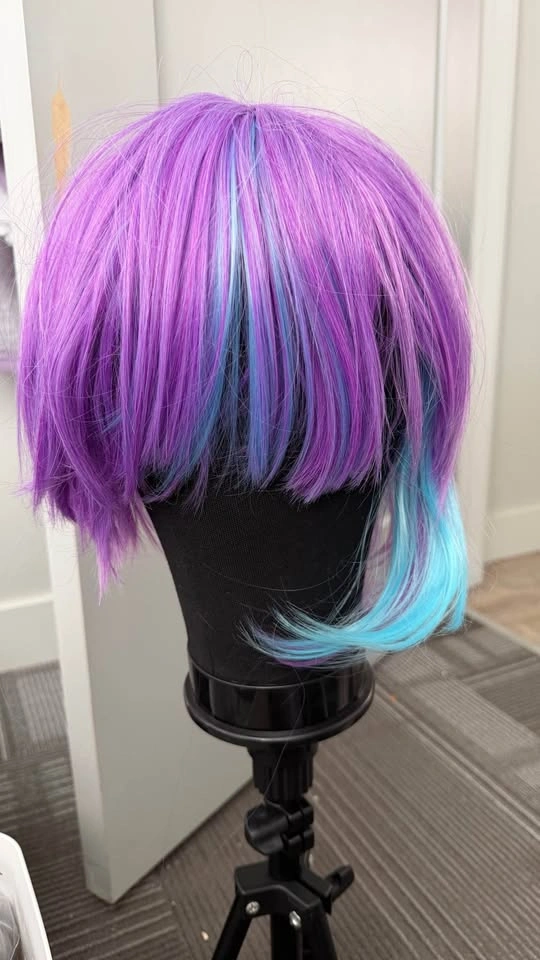 Rui cosplay short purple anime wig - photo 2