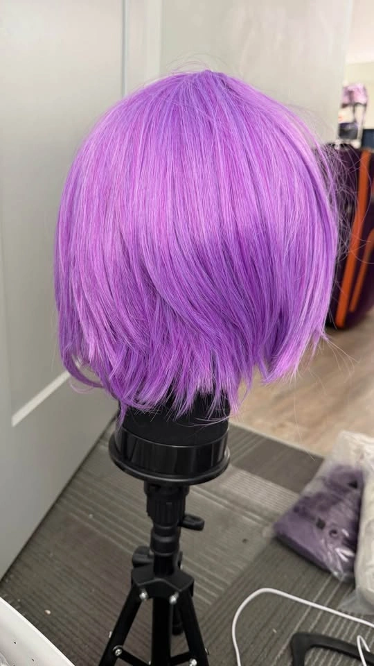 Rui cosplay short purple anime wig - photo 3