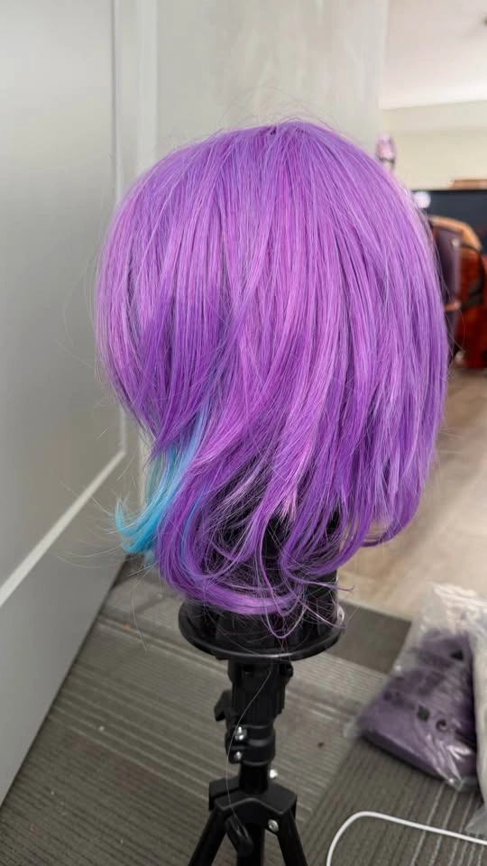 Rui cosplay short purple anime wig - photo 4