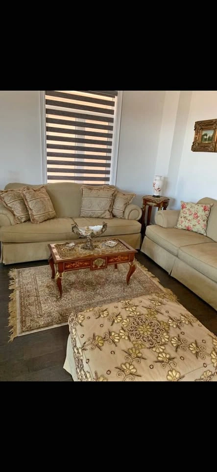 Beige Sofa, Loveseat Set and ottoman