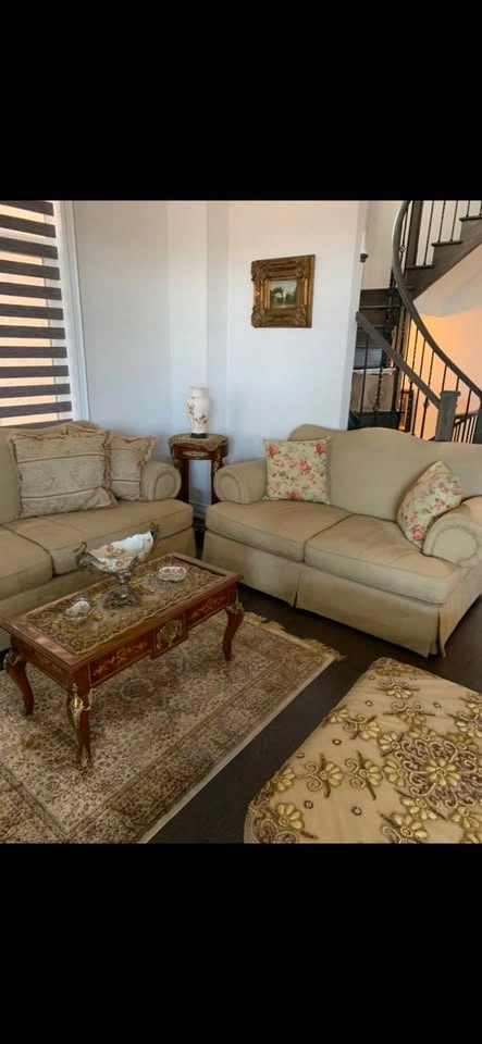 Beige Sofa, Loveseat Set and ottoman - photo 2