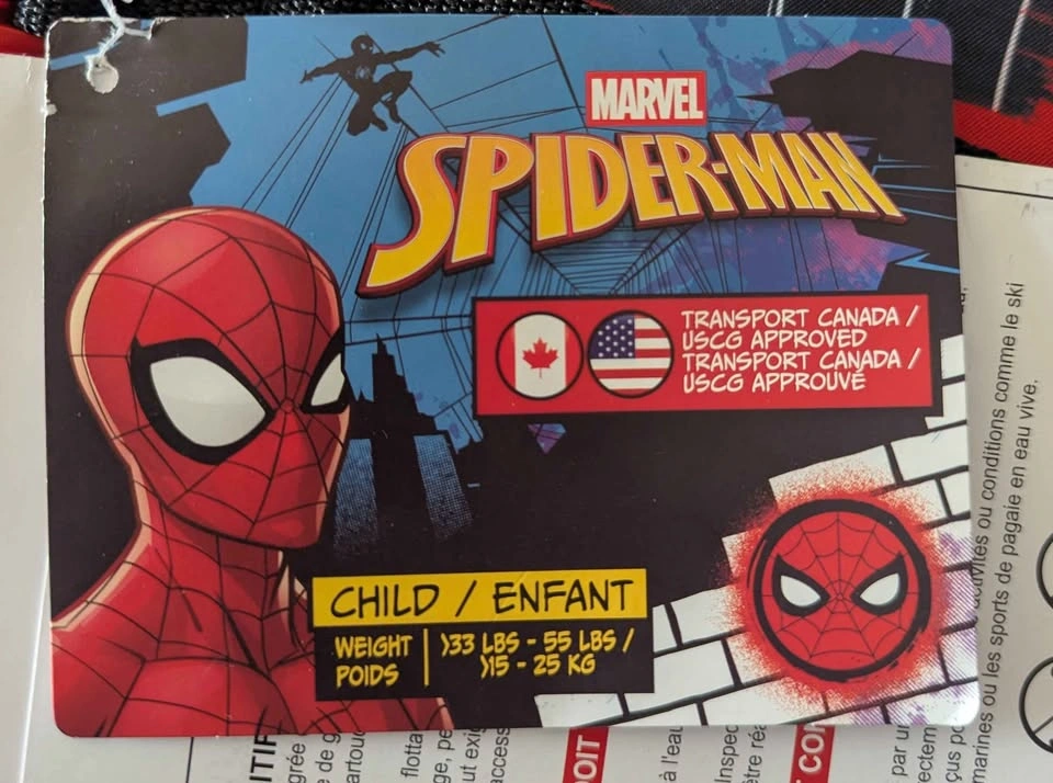 Brand New Children's Spiderman Life Jacket - photo 2