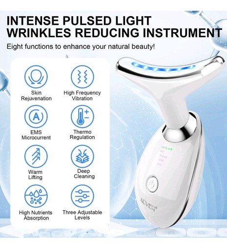 LED Light Facial Massager device anti wrinkle lymphatic drainage - photo 5