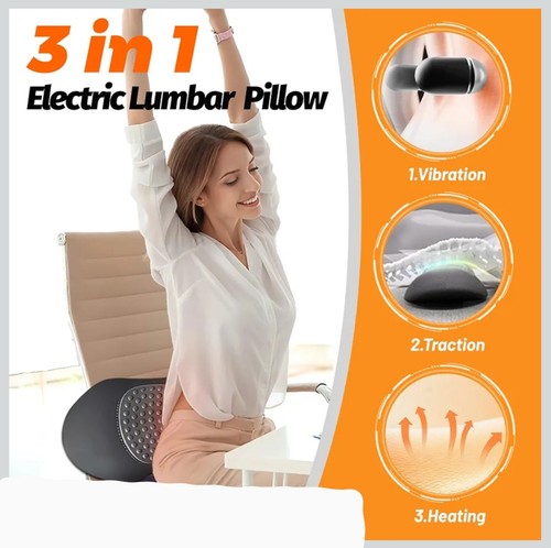 Triple Fusion Back Massager w/ Heat Vibration Traction - photo 4