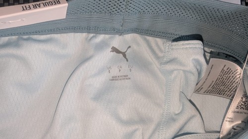 PUMA Women’s Light Blue Mesh Athletic Shorts Pockets size: small - photo 4