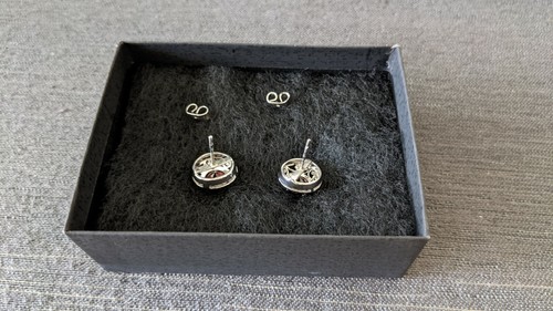 Heirloom quality Garnet earring studs handcrafted in India. Silv - photo 5