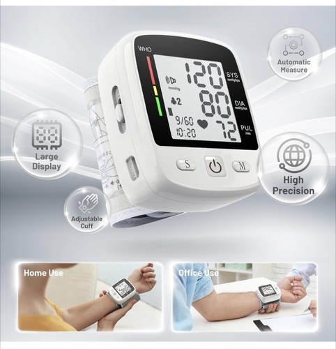 Digital Wrist Blood Pressure Monitor with Adjustable Cuff - photo 5