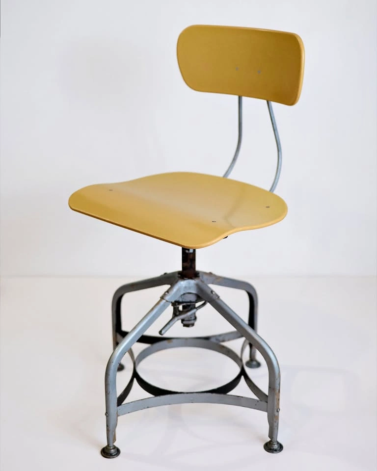 Vintage Toledo Metal Furniture Co. Uhl Adjustable Swivel Task Ch