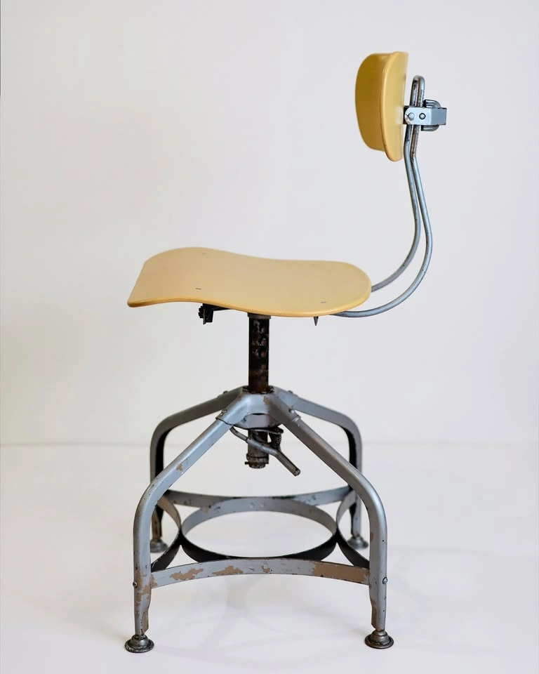 Vintage Toledo Metal Furniture Co. Uhl Adjustable Swivel Task Ch - photo 4