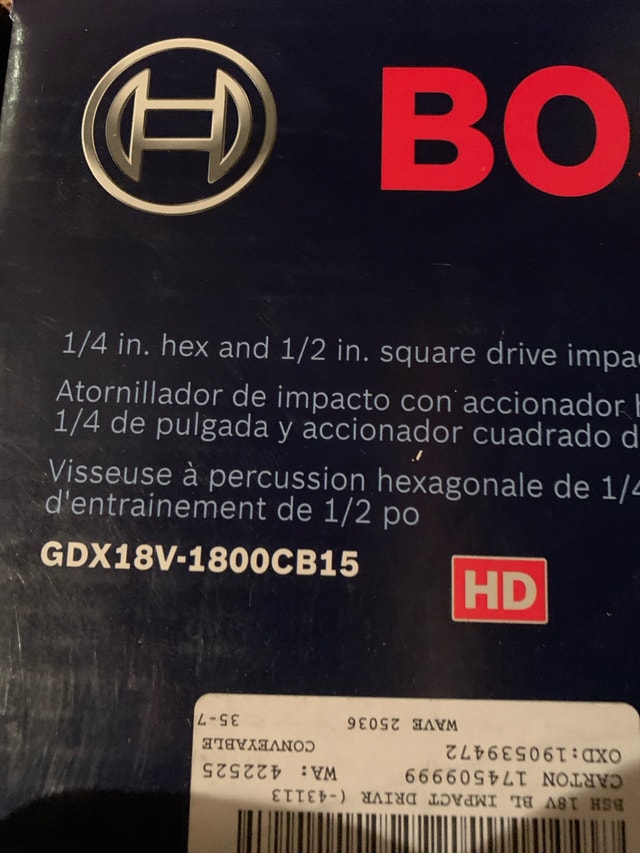 Bosch GDX18V-1800CB15 Impact Driver - photo 3