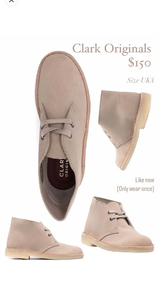 Brand New-Clark Originals suede desert boots (UK4)