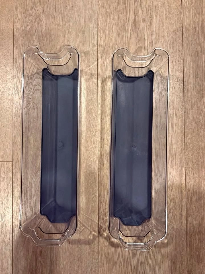 Fridge Organizer Bins with Handles - Set of 2