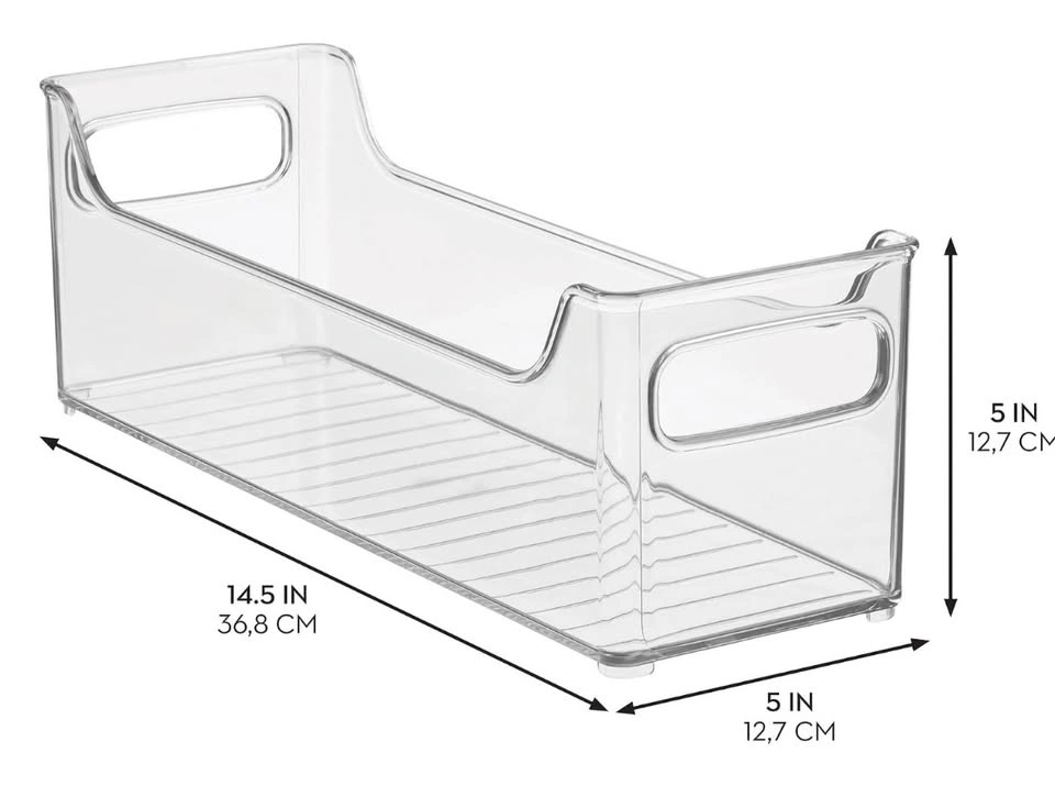 Fridge Organizer Bins with Handles - Set of 2 - photo 2