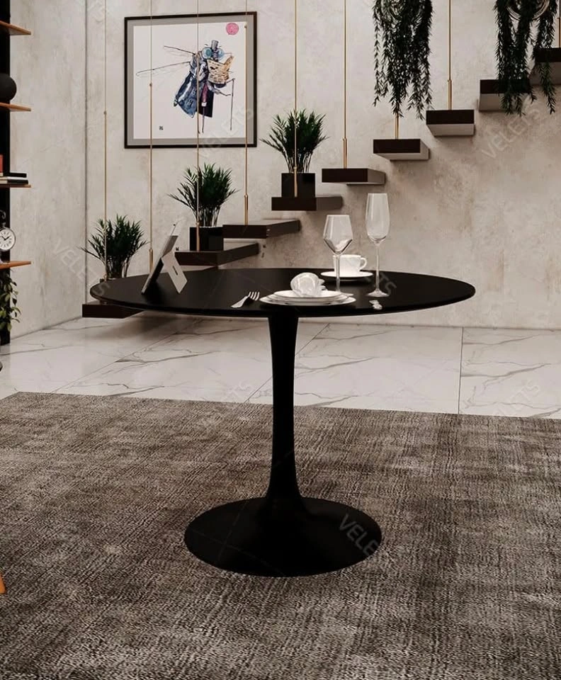 Black Tulip Mid-Century Modern Round Dining Table - photo 2