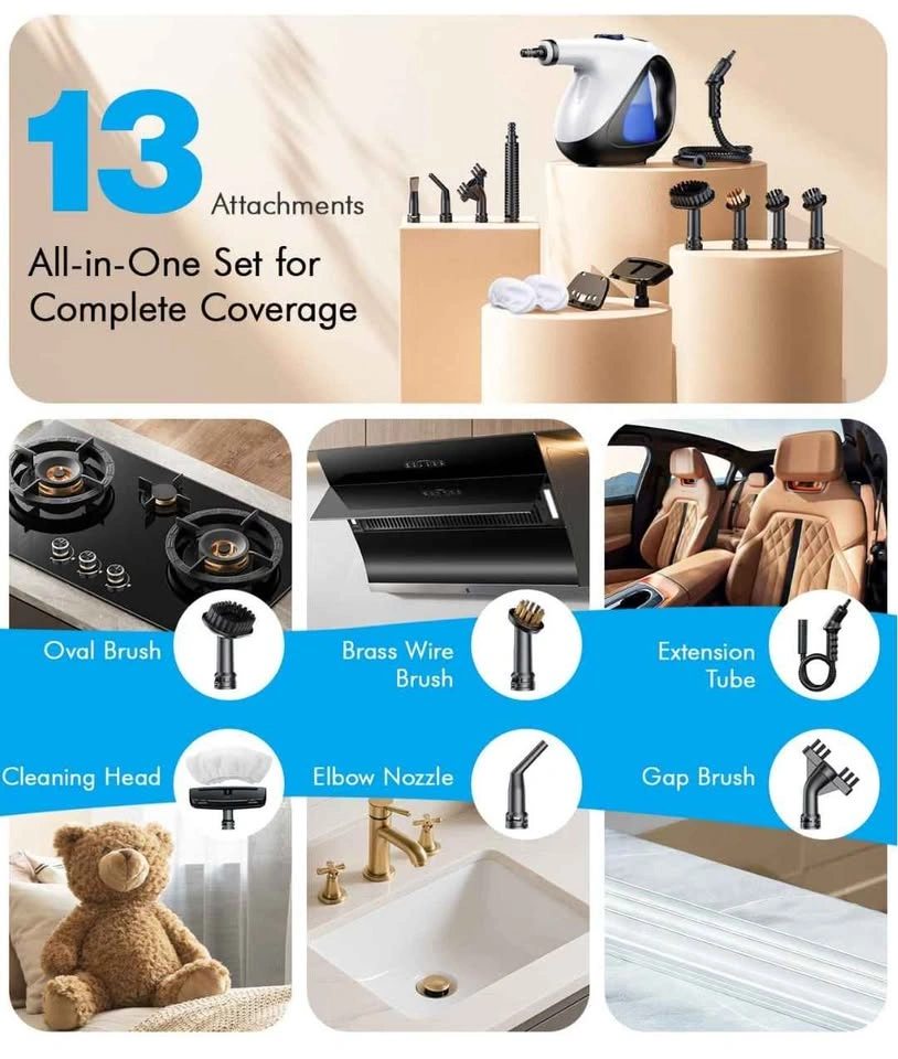 Handheld Steam Cleaner with 10-Piece Accessory Kit - photo 4
