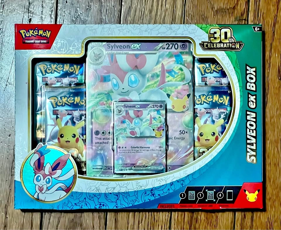 Pokémon Trading Card Game: 30th Celebration Sylveon ex Box