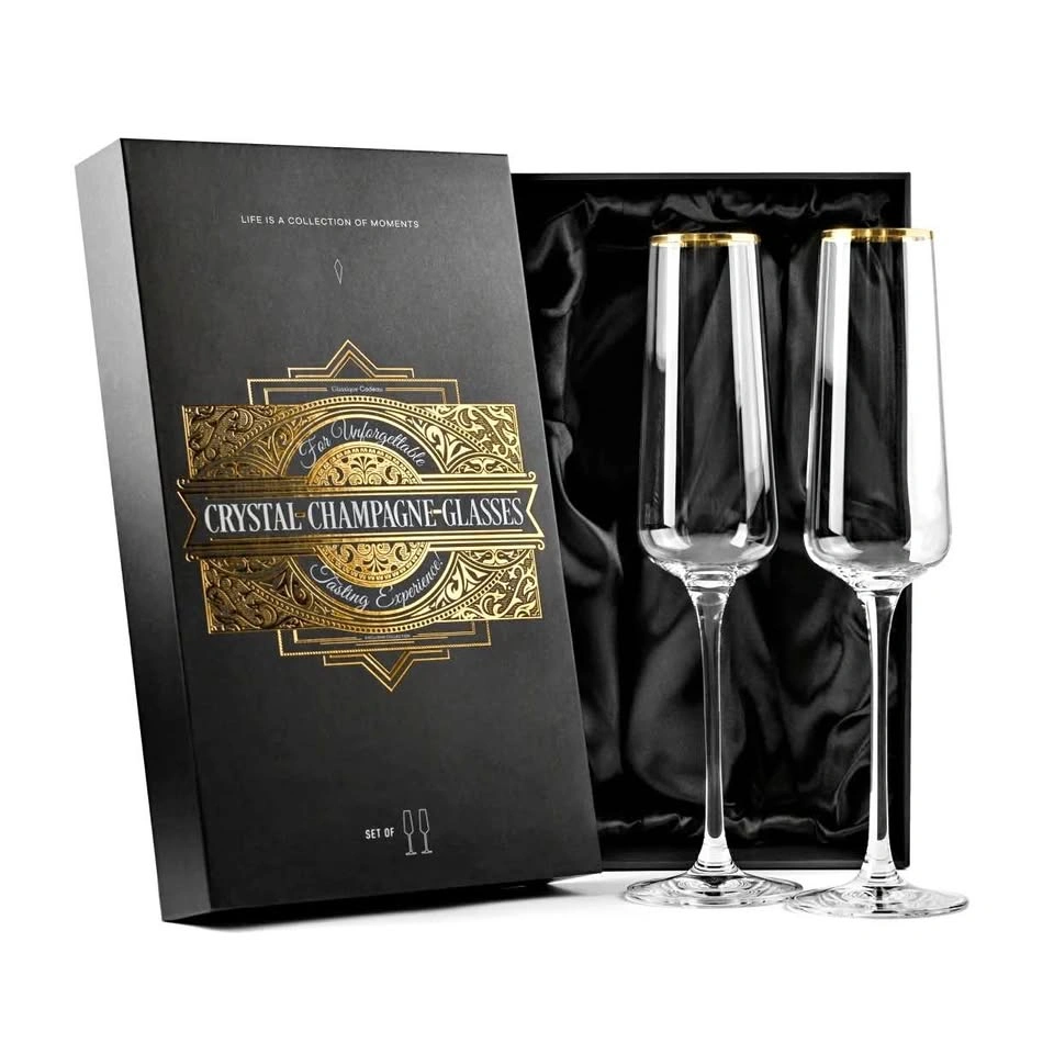 BRAND NEW high-end Champagne Glasses Set of 2