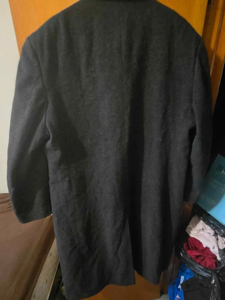 Moores Charcoal Grey Long Winter Wool Coat Size Large - photo 2