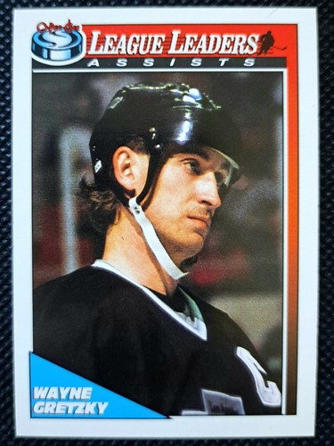 1991 O-Pee-Chee Wayne Gretzky League Leader Assists Card #224