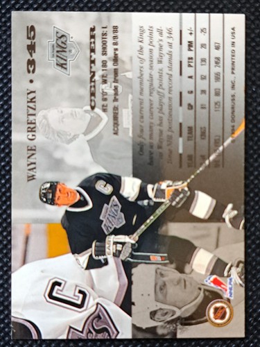 1994-95 Donruss Leaf Wayne Gretzky Card #345 LA Kings - photo 2