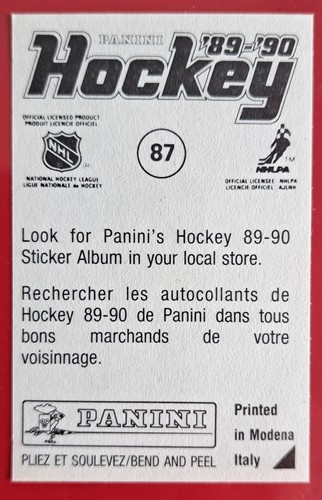 1989-90 Panini Stickers Wayne Gretzky Card #87 - photo 2