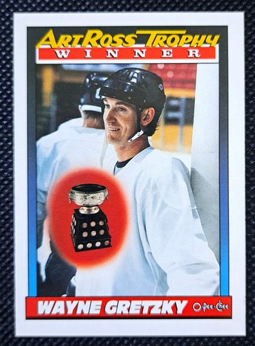 1991-92 O-Pee-Chee Wayne Gretzky Art Ross Trophy Card #522