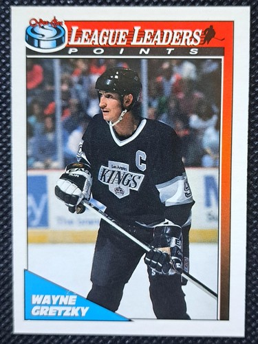 1991 O-Pee-Chee Wayne Gretzky League Leaders Card #257