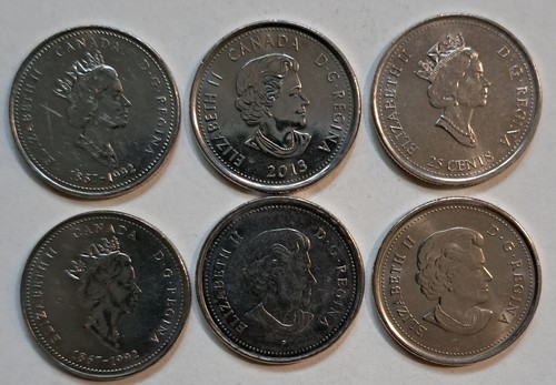 6 Collectible Canadian Quarters - YK, NS, Harmony, Veterans, 181 - photo 2