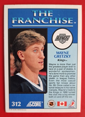 1991-92 Score Wayne Gretzky The Franchise LA Kings Card #312 - photo 2
