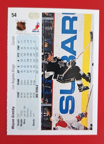 1990-91 Upper Deck Wayne Gretzky Los Angeles Kings Card #54 - photo 2