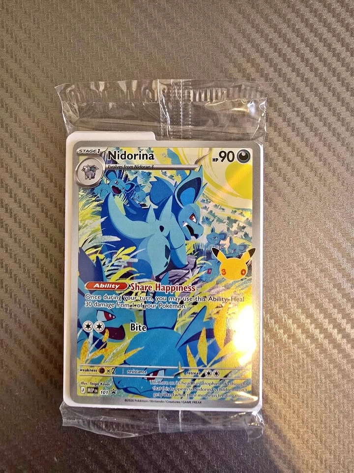 Nidorina 30th Anniversary Pokémon ETB Sealed Promo