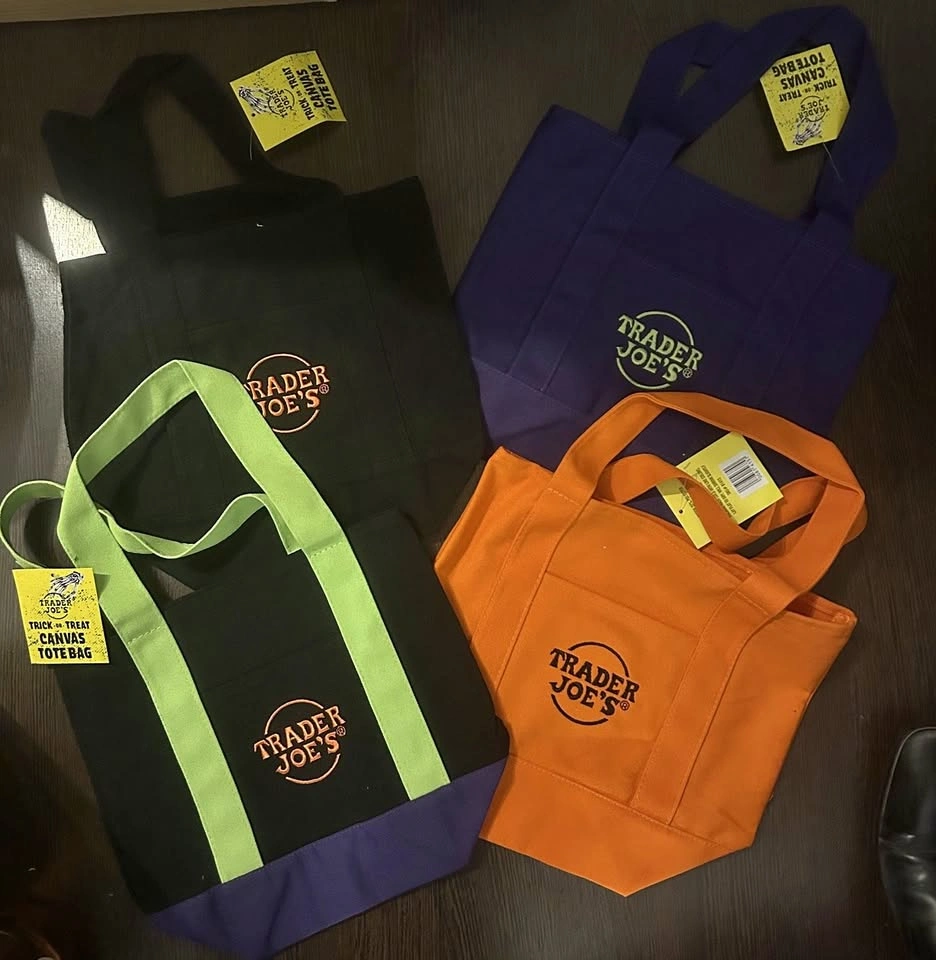 Trader Joe's Halloween Trick-or-Treat Canvas Tote Bags