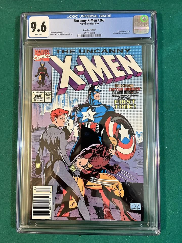 Uncanny X-Men #268 Newsstand CGC 9.6 WP Wolverine Captain Americ